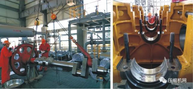 小小的疏忽大意导致大型石化往复式压缩机轴瓦碎裂